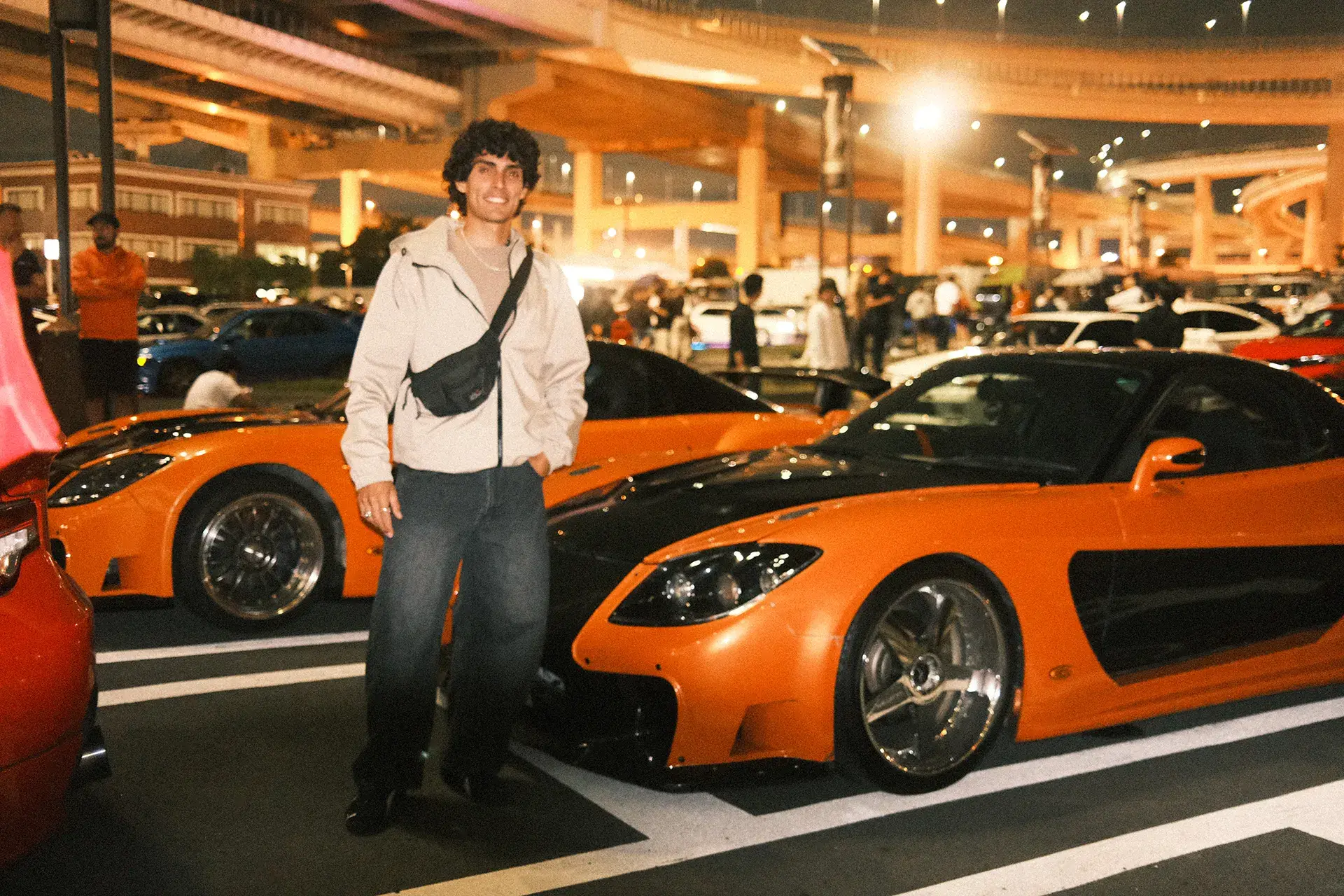 Lucas Cubillos Mialani at a car meet in Tokyo, Japan