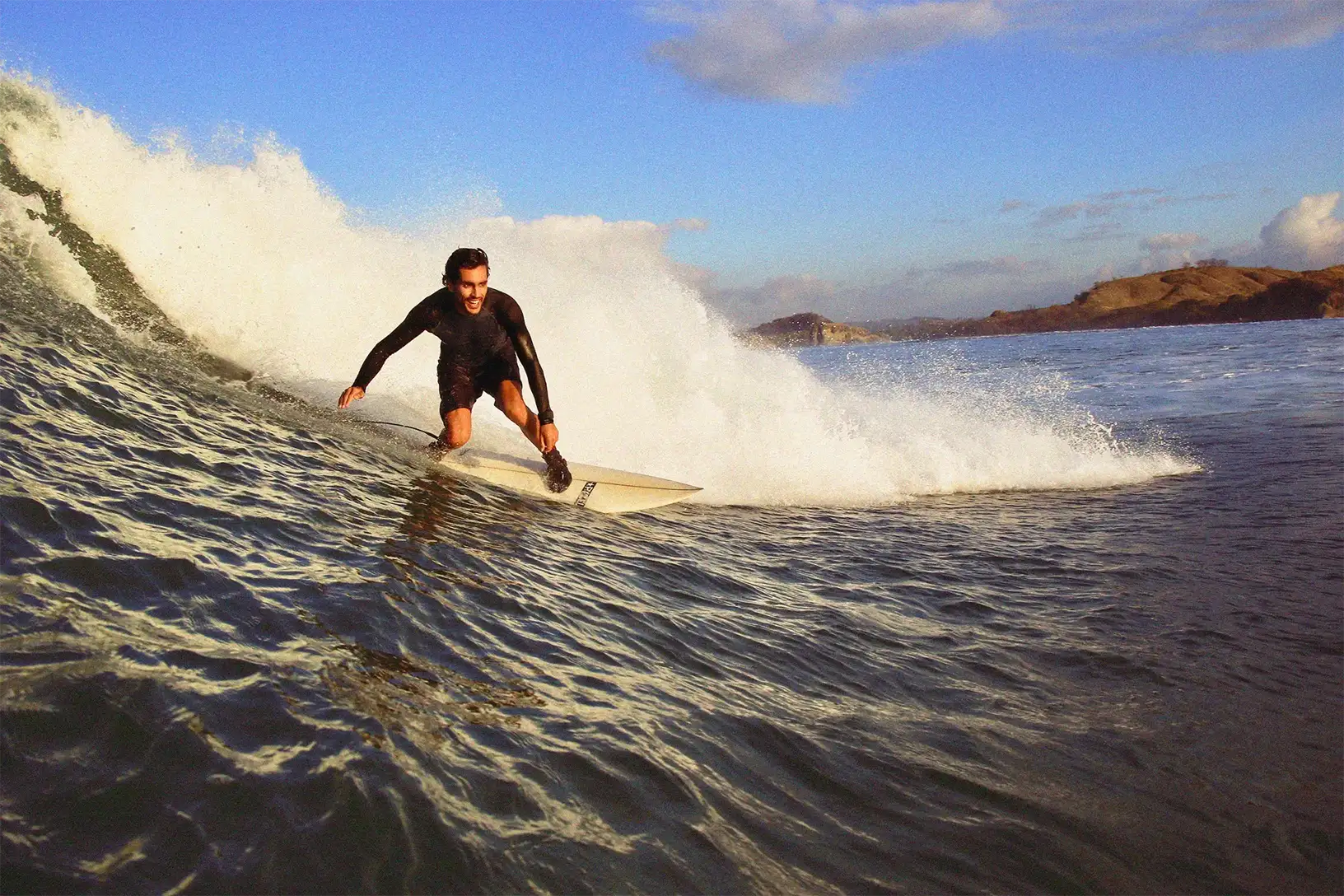 Lucas Cubillos Mialani surfing in Lombok, Indonesia